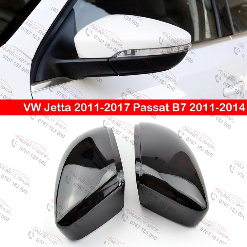 Capace oglinda negru lucios Volkswagen Passat B7, CC, Jetta, Scirocco